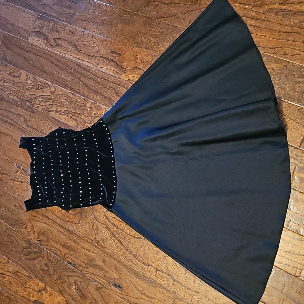Vintage Tadashi (Neiman Marcus) Black Maxi Dress with Silver Accents